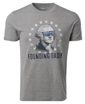 Celebrate Dad T-Shirt Mens 2XL Founding Daddy Fathers Day 60% Cotton Blend